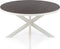 Stalux Ronde eettafel 'Daan' 135cm, kleur wit / bruin hout