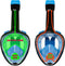 Atlantis Snorkelmasker - Full Face Masker - 180° Zicht - Zwart/Blauw - L/XL