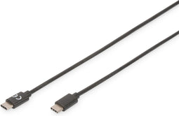 Digitus AK-300138-010-S - USB-kabel USB 2.0 USB-C - 1.00 m 480 Mbps - Zwart