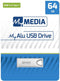 MyMEDIA My Alu USB 3.2 Gen 1 Drive USB-stick 64 GB Zilver 69277 USB 3.2 Gen 1 (USB 3.0)