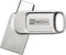 MyMEDIA My Dual USB 2.0 /USB C Drive USB-stick 64 GB Zilver 69267 USB-A 2.0, USB-C