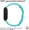 imoshion Siliconen bandje - Geschikt voor Fitbit Versa 4, Versa 3, Sense 2, Sense - Turquoise - One Size