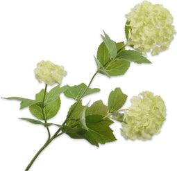 Silk-ka Kunstbloem-Zijden Bloem Sneeuwbal Tak Groen 61 cm Voordeelaanbod Per 2 Stuks