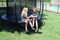 AMIGO Trampoline Basic - Met Veiligheidsnet, Ladder en Veilige Rand - Rond 244 cm - Blauw
