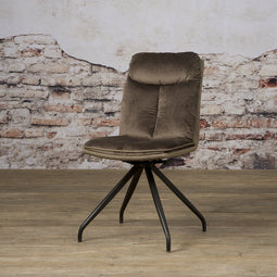 SIDD Rota swivel sidechair - Lush 822-227 Brown