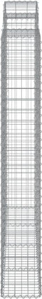 vidaXL - Schanskorven - 4 - st - gewelfd - 200x30x200/220 - cm - ijzer