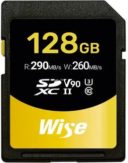 Wise SD-N128 - SDXC Geheugenkaart 128GB - UHS-II V90 290MB/s Lezen 260MB/s