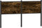 vidaXL - Hoofdbord - 135 - cm - bewerkt - hout - en - staal - gerookt - eikenkleurig