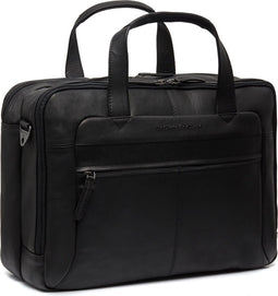 Chesterfield Ryan Leren Laptoptas - 17 inch - Zwart