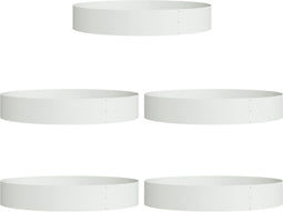 vidaXL - Tuinplanten - 5 - stuks - Wit - 120x120x20 - cm - Staal
