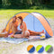 tectake® Strandtent - Pop-Up met UV-Bescherming - 220 x 120 x 100 cm - Groen Grijs