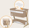 Lionelo Thomi Plus 5in1 - Meegroeibed Co Sleeper Babybed Baby Box Peuterbed Bank - 7 hoogtes - 2x matrassen T25 - Verstelbare Poten - Ademend & Afritsbare Zijkant - Opbergmand - Wielen - Wasbare Bekleding - tot 100 kg - Beige Karamel