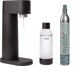Mysoda Woody black - bruiswatertoestel gemaakt van ecologisch biocomposiet - incl CO2 cilinder & fles