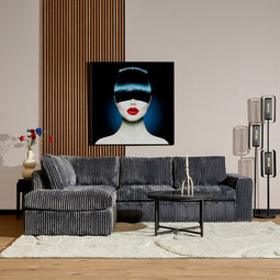 MySofa Hoekbank Teddy Antraciet Links
