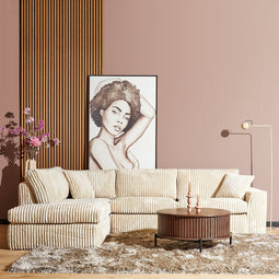 MySofa Hoekbank Teddy Beige Links