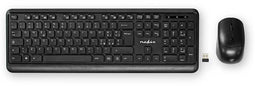 Nedis KBMCW100BK - Draadloze Toetsenbord- en Muisset - Qwerty IT-indeling - Zwart