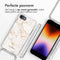 iMoshion Hoesje Geschikt voor iPhone SE (2022) / SE (2020) / 8 / 7 Hoesje Met Koord - iMoshion Design Hoesje met Koord - Wit / White Marble