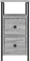 vidaXL - Nachtkastje - 30x60x60 - cm - bewerkt - hout - grijs - sonoma - eikenkleurig