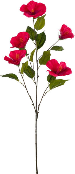 J-Line bloem Hibiscus Sproeier - kunststof - fuchsia