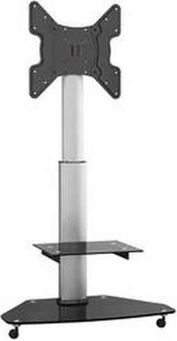 MyWall TV Standaard - HP1C - Hoogte 73-120cm - Zwart/Zilvergrijs