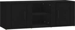 vidaXL - Tv-meubel - 100x31,5x35 - cm - bewerkt - hout - zwart