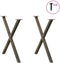 vidaXL - Eettafelpoten - 2 - st - X-vormig - 80x(72-73) - cm - staal - naturel