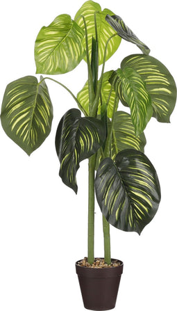 Mica Decorations Caladium - Kunstplant in Bloempot - H100 x Ø50 cm - Groen