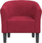 Kuipstoel fluweel wijnrood