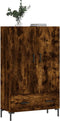 vidaXL - Hoge - kast - 69,5x31x115 - cm - bewerkt - hout - gerookt - eikenkleurig