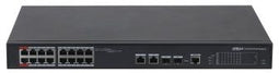 Dahua PFS4218-16ET-240-V3 - Unmanaged Switch - 16x 100Mbps Ethernet 2x Combo SFP 1x PoE (802.3af) - 4000x MAC-adressen