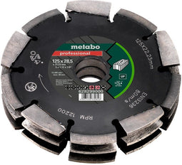 Metabo 628299000 - Diamantslijpschijf 3-rijig - Voor metselwerk en steen - Bladdiameter 125 x 22,23 mm