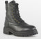 PS Poelman LUNA - Dames Veterboots - Imitatiebont - Zwart - Maat 42