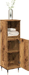 vidaXL - Badkamerkast - 30x30x100 - cm - bewerkt - hout - oud - houtkleurig