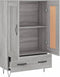 vidaXL - Hoge - kast - 69,5x31x115 - cm - bewerkt - hout - grijs - sonoma - eikenkleurig