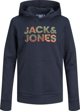 JACK&JONES JUNIOR JJSOLDIER - Sweat Hoodie - Camouflage letters - Maat 176