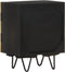 vidaXL - Nachtkastje - met - messing - voorkant - 40x30x50 - cm - massief - mangohout
