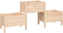 vidaXL - Plantenbak - 178,5x44x75 - cm - massief - grenenhout
