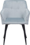 Set van 2 eetkamerstoelen JASMIN Fluweel Lichtgrijs