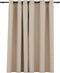 vidaXL - Gordijn - linnen-look - verduisterend - met - ogen - 290x245 - cm - beige