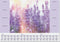 Sigel designonderlegger - papier - Fragrant Lavender - A2 - jaren 2023/2024/2025 - SI-HO308