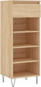 vidaXL - Schoenenkast - 40x36x105 - cm - bewerkt - hout - sonoma - eikenkleurig