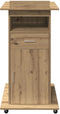 vidaXL - Podium - met - Wielen - Artisan - Eiken - Geengineerd - Hout