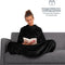 Blumtal - Fleece deken met mouwen - Hoodie Deken - Fleece Plaid - 170 x 200 cm - Zwart