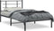 vidaXL - Bedframe - met - hoofdbord - metaal - zwart - 100x200 - cm