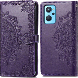 iMoshion Hoesje Geschikt voor Oppo A96 Hoesje Met Pasjeshouder - iMoshion Mandala Bookcase - Paars