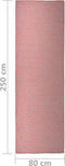 vidaXL - Buitenkleed - platgeweven - 80x250 - cm - rood