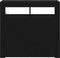 vidaXL - Sideboard - met - LED-lampjes - - - Zwart - Eiken - - - 80x35x75 - cm - - - Bewerkt - Hout