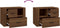 vidaXL - Nachtkastje - 60x36x45 - cm - bewerkt - hout - bruin - eikenkleur