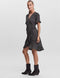 VERO MODA VMHENNA - Wrap jurk - Korte mouwen met ruche details - Blauw - Dames - Maat XS