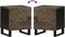 vidaXL - Nachtkastje - 40x33x46 - cm - massief - mangohout - zwart